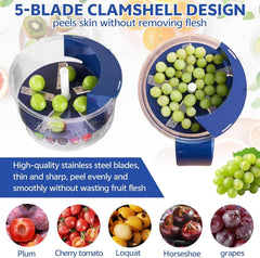 Electric Peeler - Rechargeable Automatic Fruit & Vegetable Peeler Machine, Electric Garlic Peeler for Grapes, Cherry Tomatoes, Potatoes & More | Portable Fast Kitchen