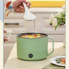 Multifunctional Electric Cooking Pot Small Mini Portable Non-Stick Cooker for Boiling Frying Steaming