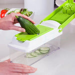 Vegetable and Fruit Cutter Set Multifunctional Kitchen Chopper Slicer with Stainless Steel Blades