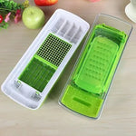 Vegetable and Fruit Cutter Set Multifunctional Kitchen Chopper Slicer with Stainless Steel Blades