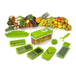 Vegetable and Fruit Cutter Set Multifunctional Kitchen Chopper Slicer with Stainless Steel Blades
